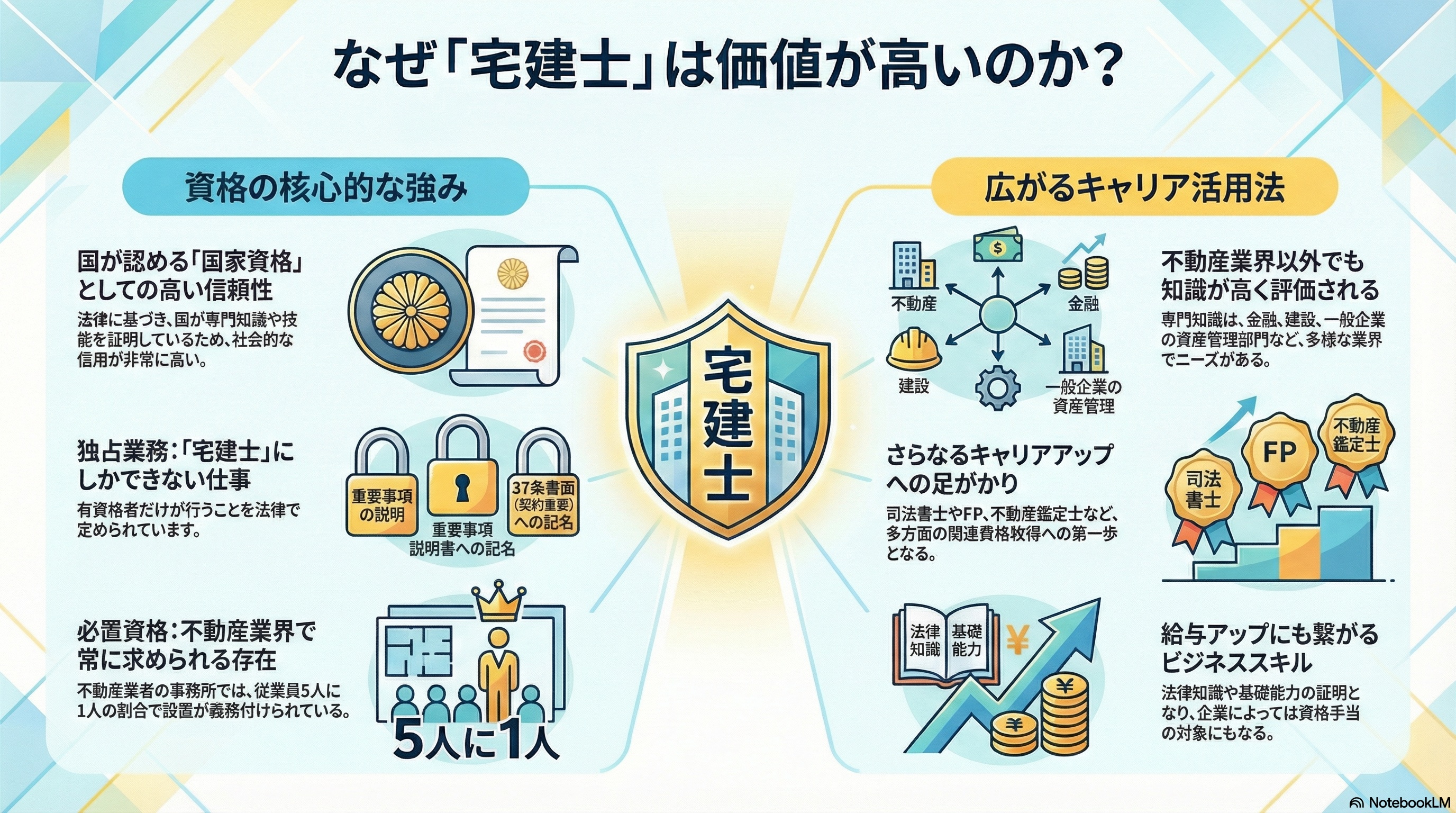 宅建士の価値インフォグラフィックス